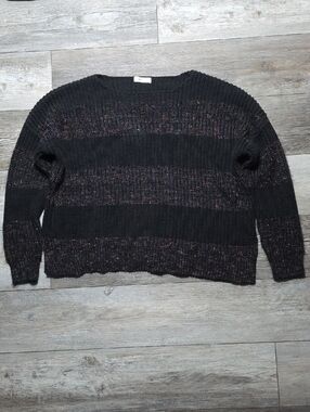 Retrology |  Rainbow Fleck Knit Crewneck Boxy Sweater Sz XL